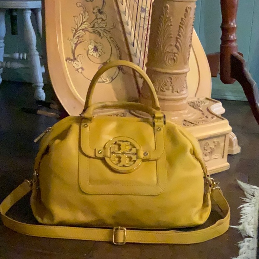 Tory Burch Mustard Yellow Satchel with Strap